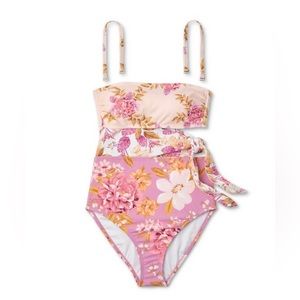 Garden Floral Print One Piece Med 8-10